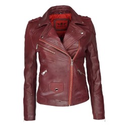perfecto woman leather red...