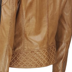 blouson-femme-en-cuir-agneau-biker-deux-bandes-detail-cognac